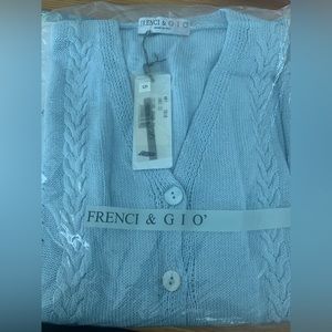 Frenci & Gio Blue Cardigan Sweater